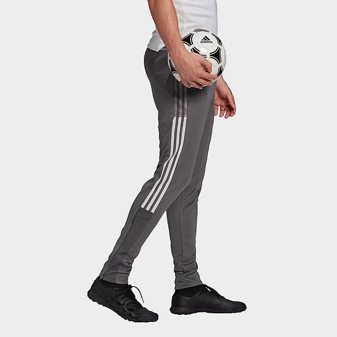 Front Three Quarter view of Men's adidas Tiro 21 Track Pants in Team Grey Click to zoom