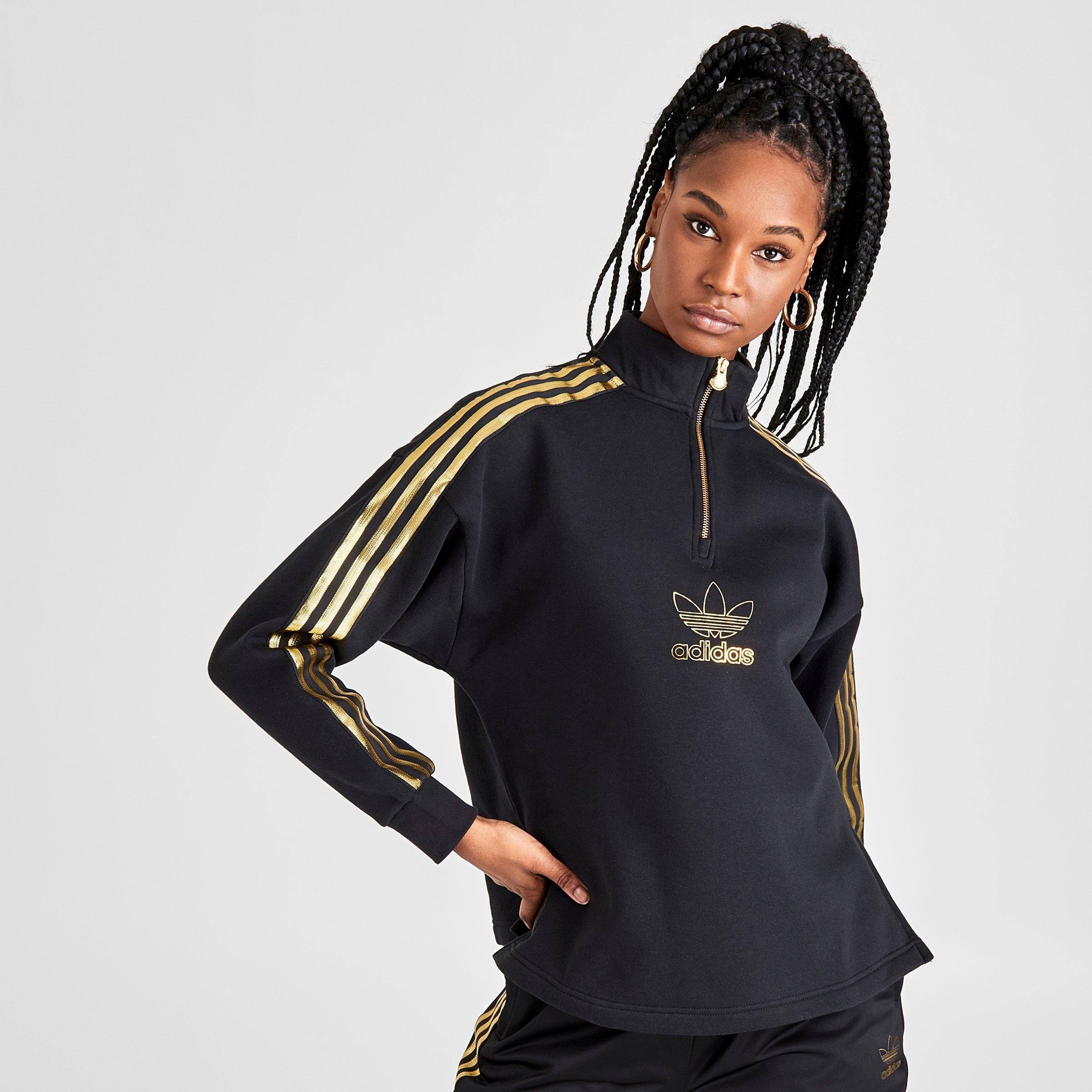 adidas black pullover women's