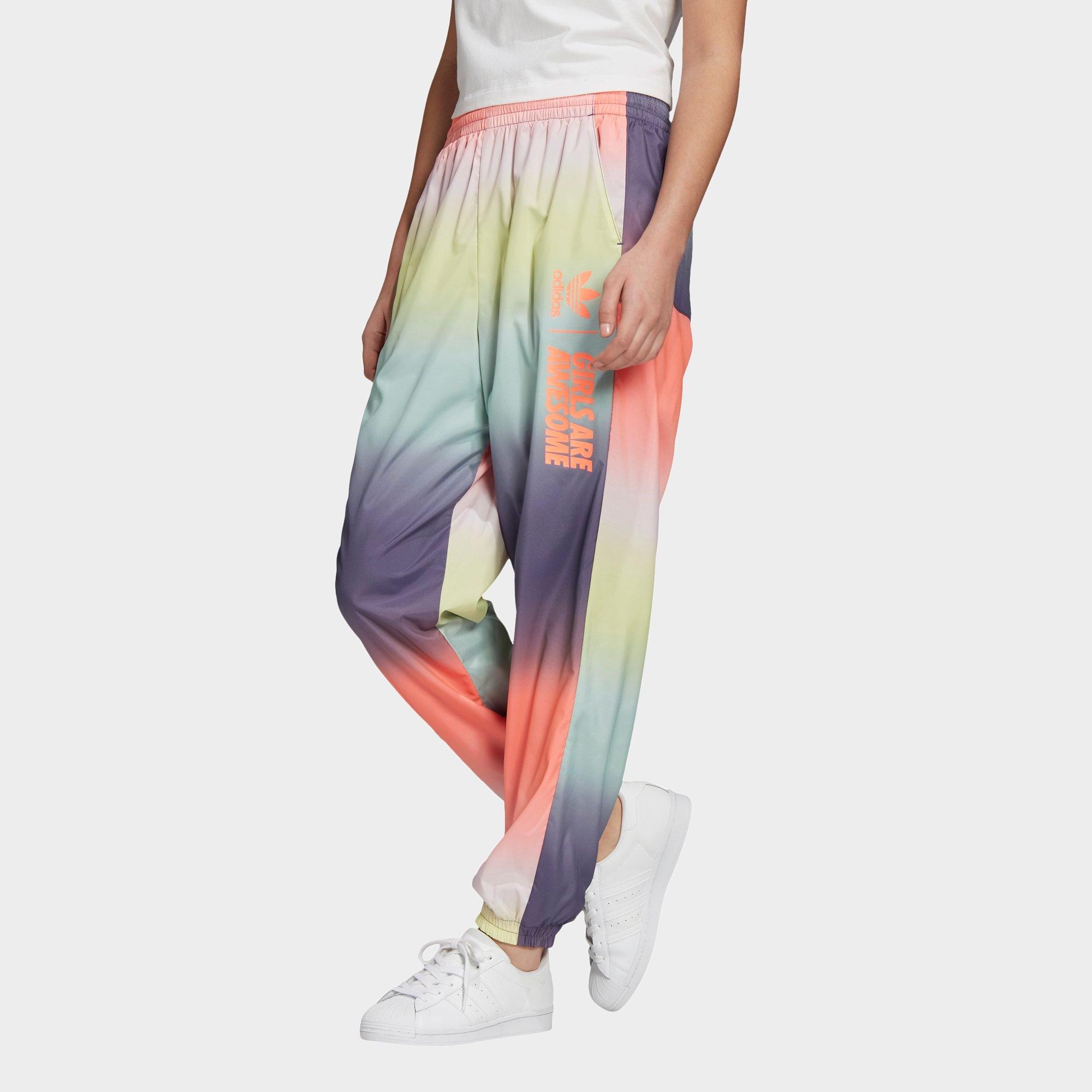 peach adidas track pants