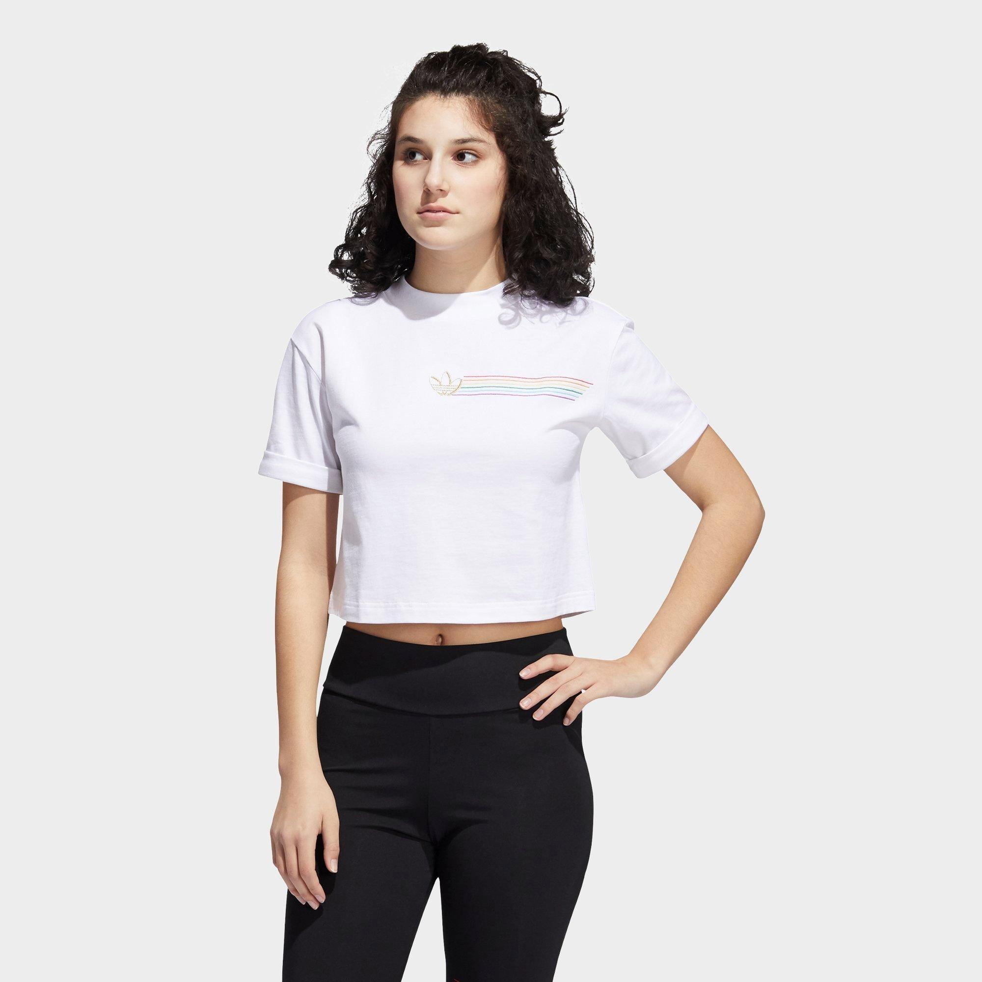 womens adidas crop t shirt
