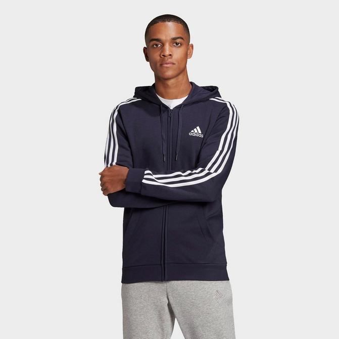 Kinderdag klasse uitslag Men's adidas Essentials Fleece 3-Stripes Full Zip Hoodie | Finish Line