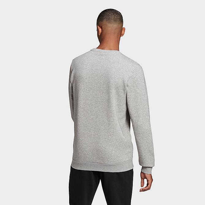Back Left view of Men's adidas Essentials Big Logo Sweatshirt in Medium Grey Heather/Black Click to zoom