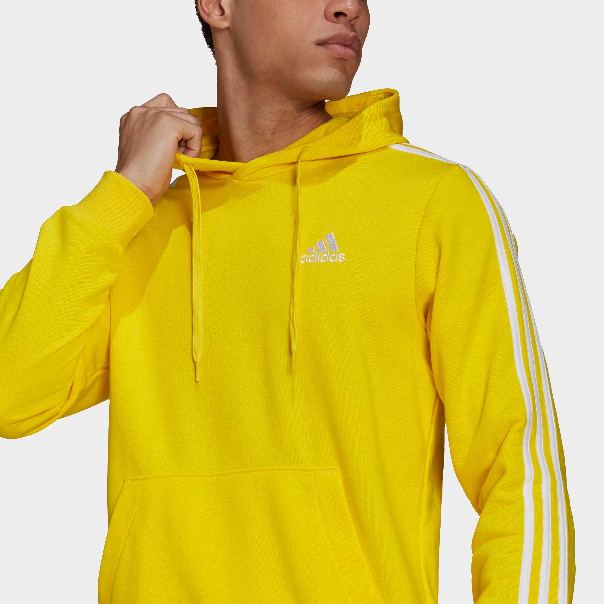 hoodie with yellow stripes