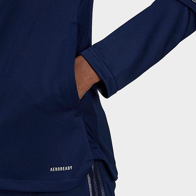 On Model 5 view of Women's adidas Tiro 21 Track Jacket in Team Navy Blue Click to zoom