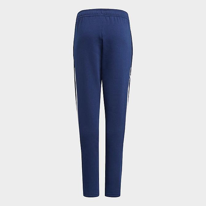 Front Three Quarter view of Kids' adidas Tiro21 Sweatpants in Team Navy Blue Click to zoom