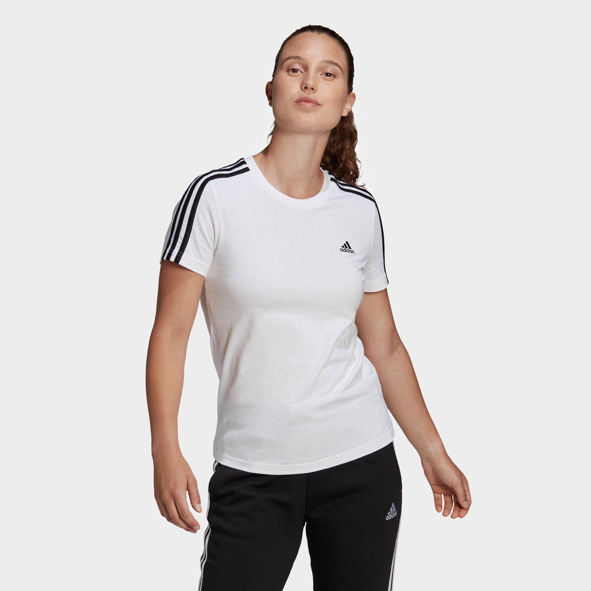 købe Lamme konvertering Women's adidas Essentials Slim 3-Stripes T-Shirt| Finish Line