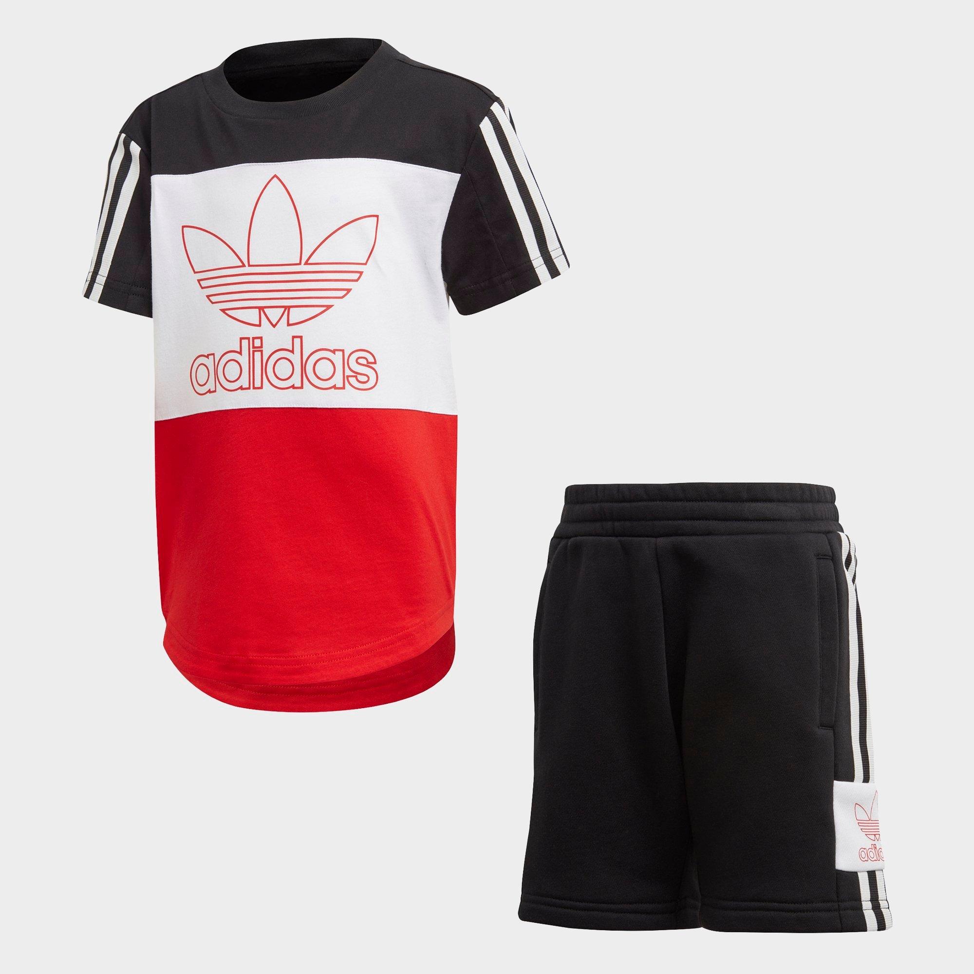 boys adidas shorts and t shirt