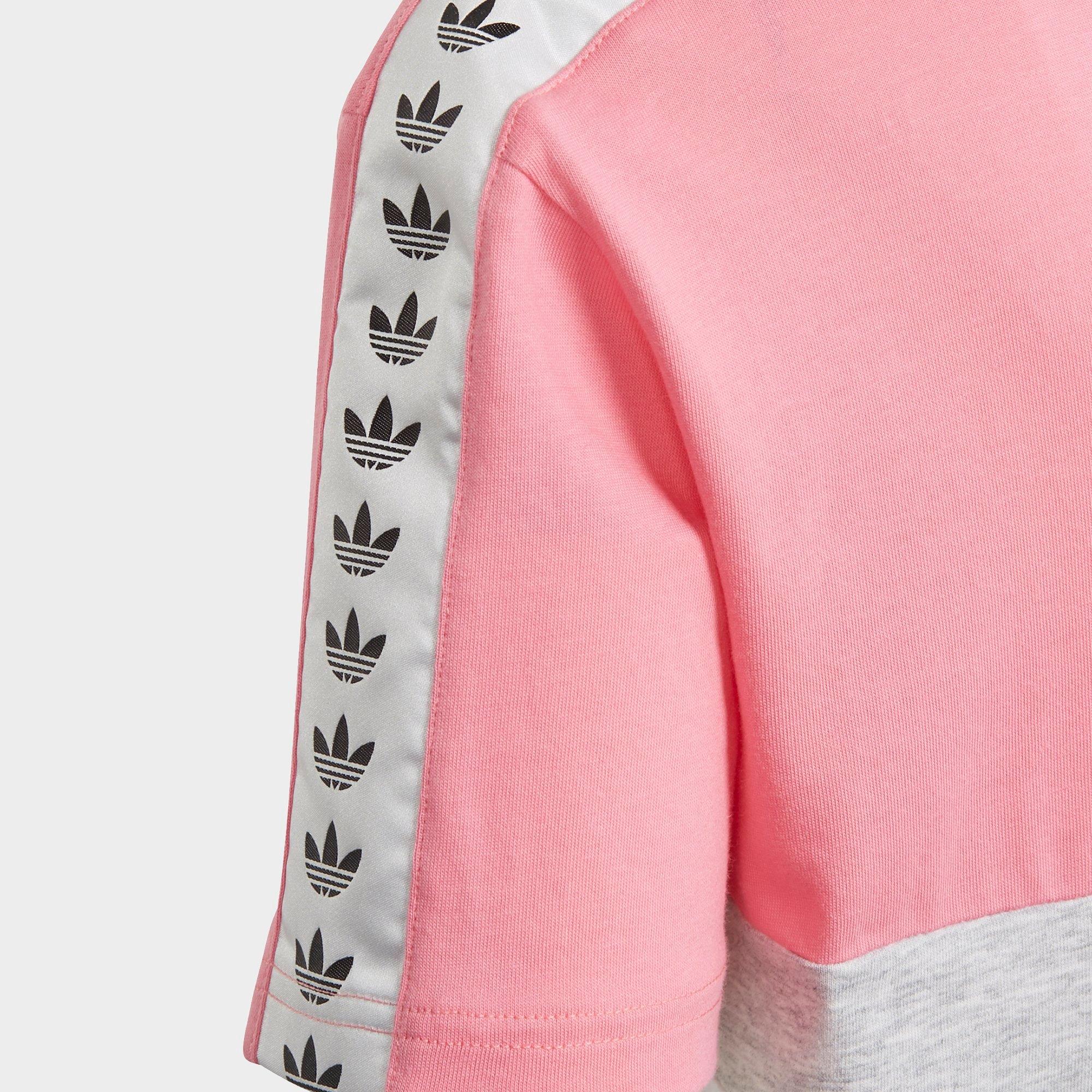 adidas pink tape sweatshirt