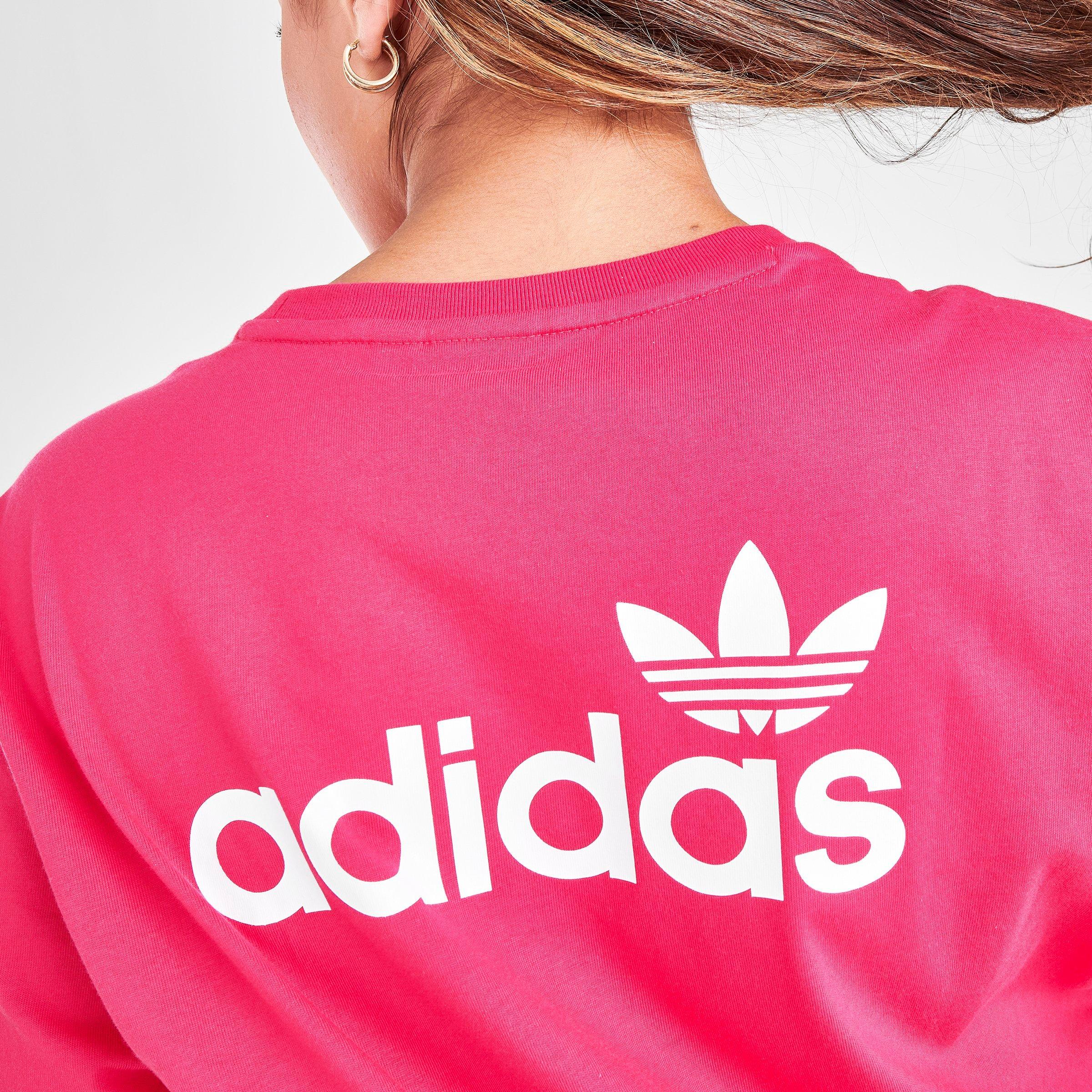 pink adidas shirt womens