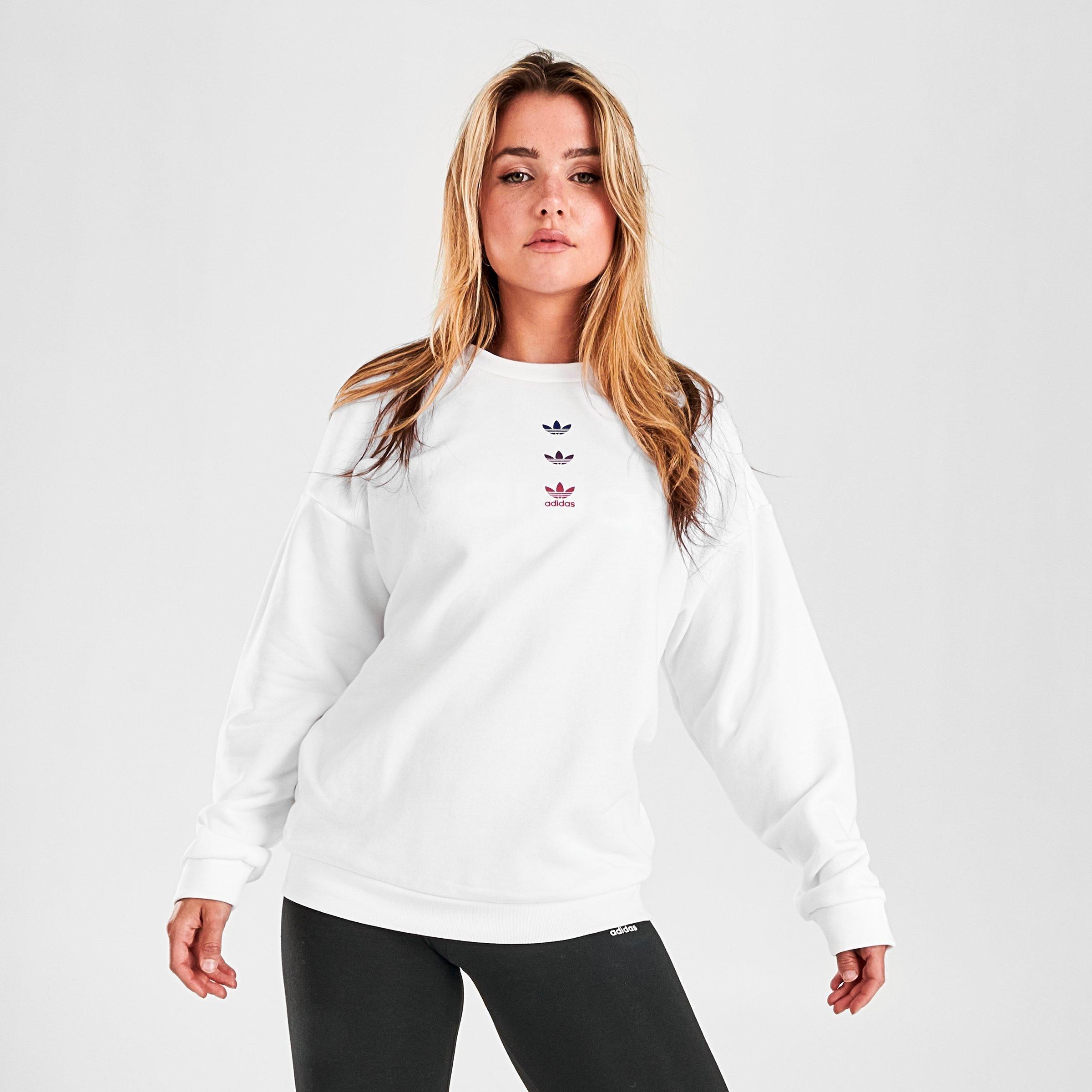 adidas women's white sweatshirt