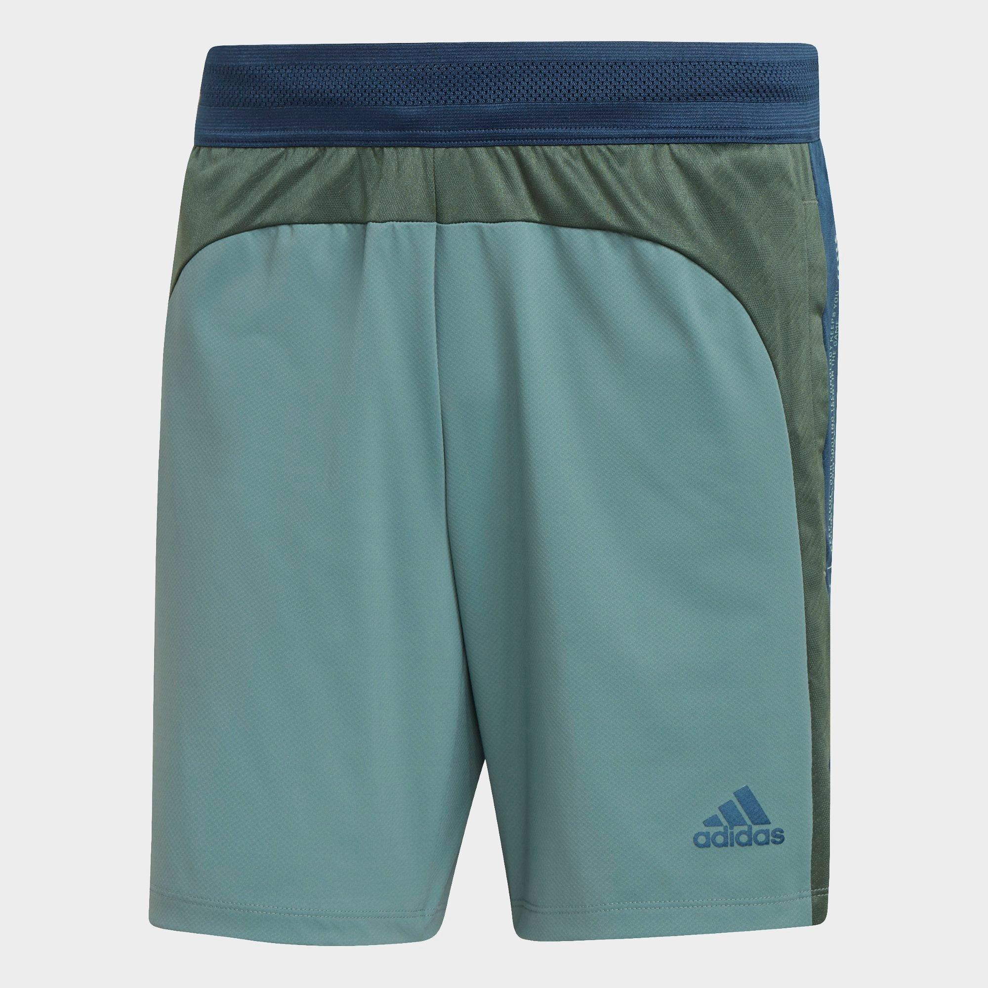 adidas green running shorts