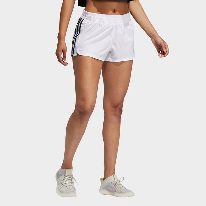Women's adidas Pacer 3 Stripes Woven Shorts| Finish Line