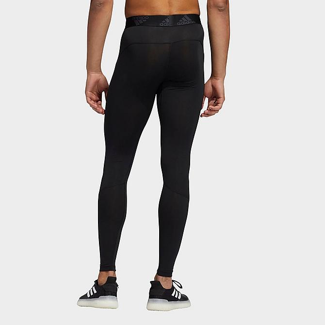 Back Left view of Men's adidas Techfit Long Tights in Black Click to zoom