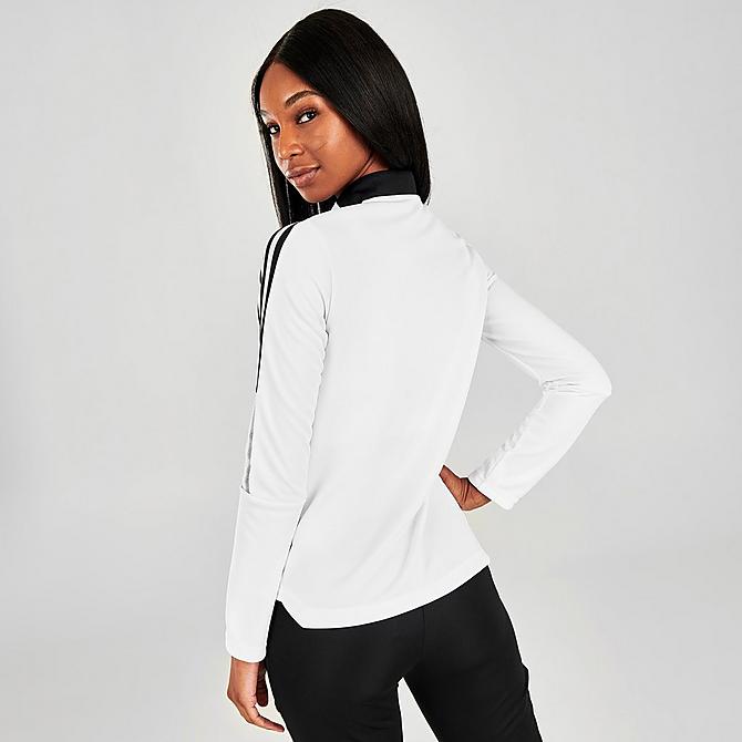 Back Right view of Women's adidas Tiro 21 Track Jacket in White Click to zoom
