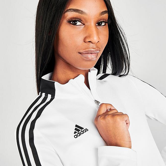 On Model 5 view of Women's adidas Tiro 21 Track Jacket in White Click to zoom