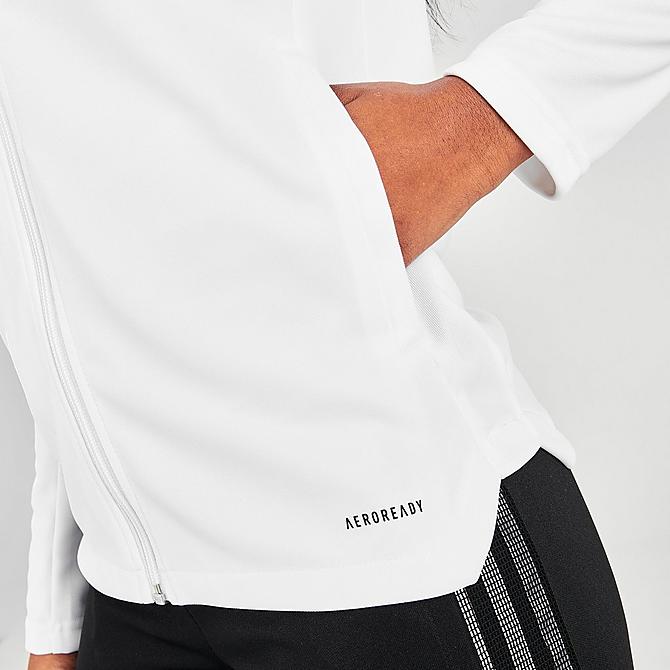 On Model 6 view of Women's adidas Tiro 21 Track Jacket in White Click to zoom