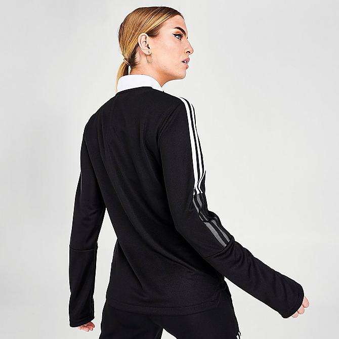 On Model 5 view of Women's adidas Tiro 21 Track Jacket in Black Click to zoom
