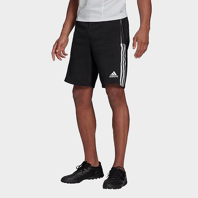 Front view of Men's adidas Tiro 21 Sweat Shorts in Black Click to zoom