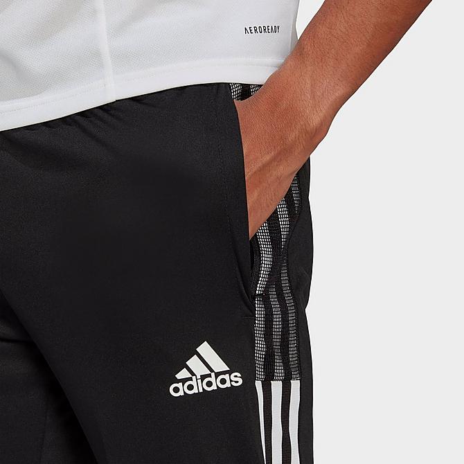 Back Right view of Men's adidas Tiro 21 Three-Quarter Training Pants in Black Click to zoom