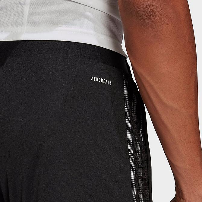 On Model 5 view of Men's adidas Tiro 21 Three-Quarter Training Pants in Black Click to zoom