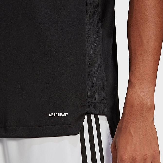 [angle] view of Men's adidas Tiro 21 Training Jersey in Black Click to zoom