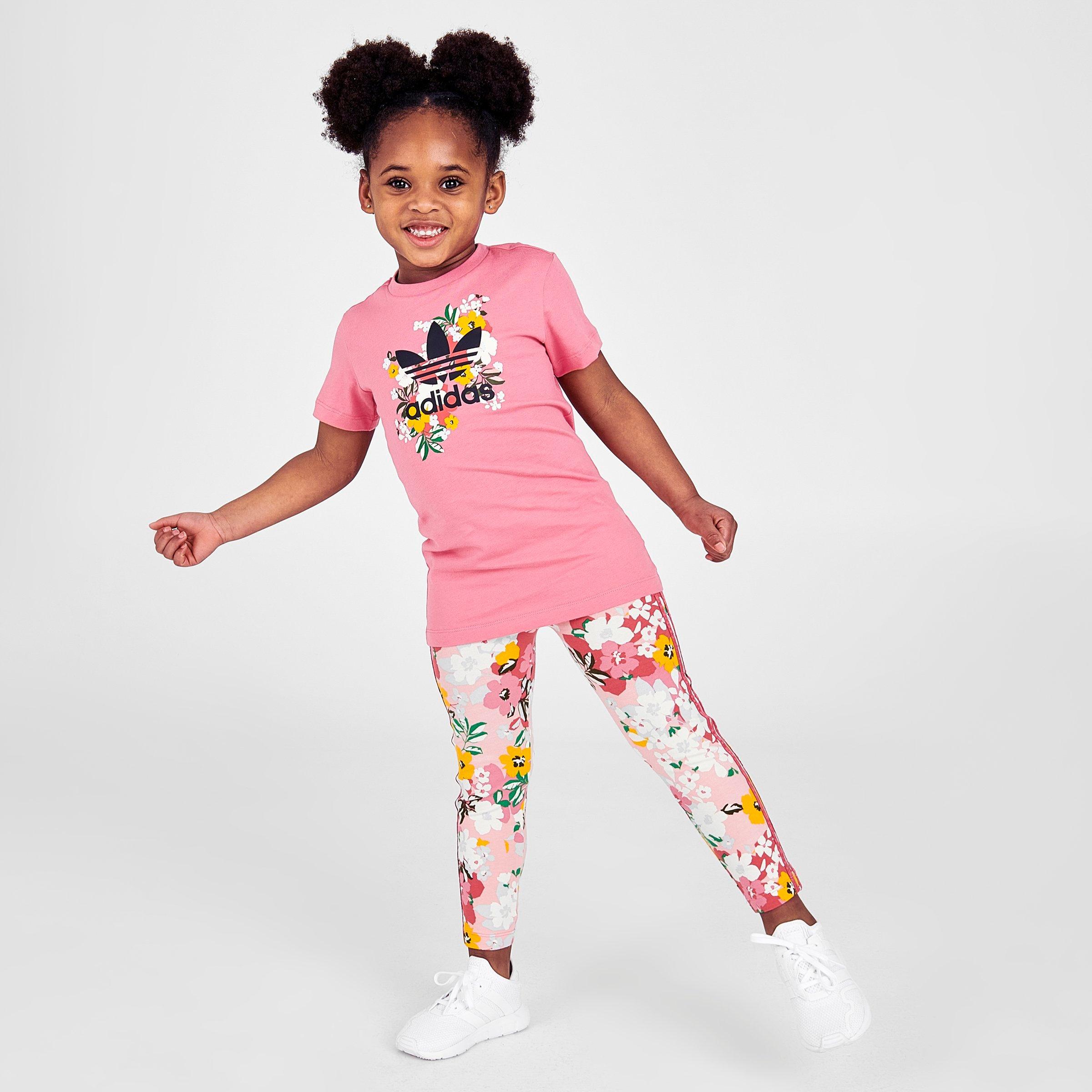 girls pink adidas t shirt