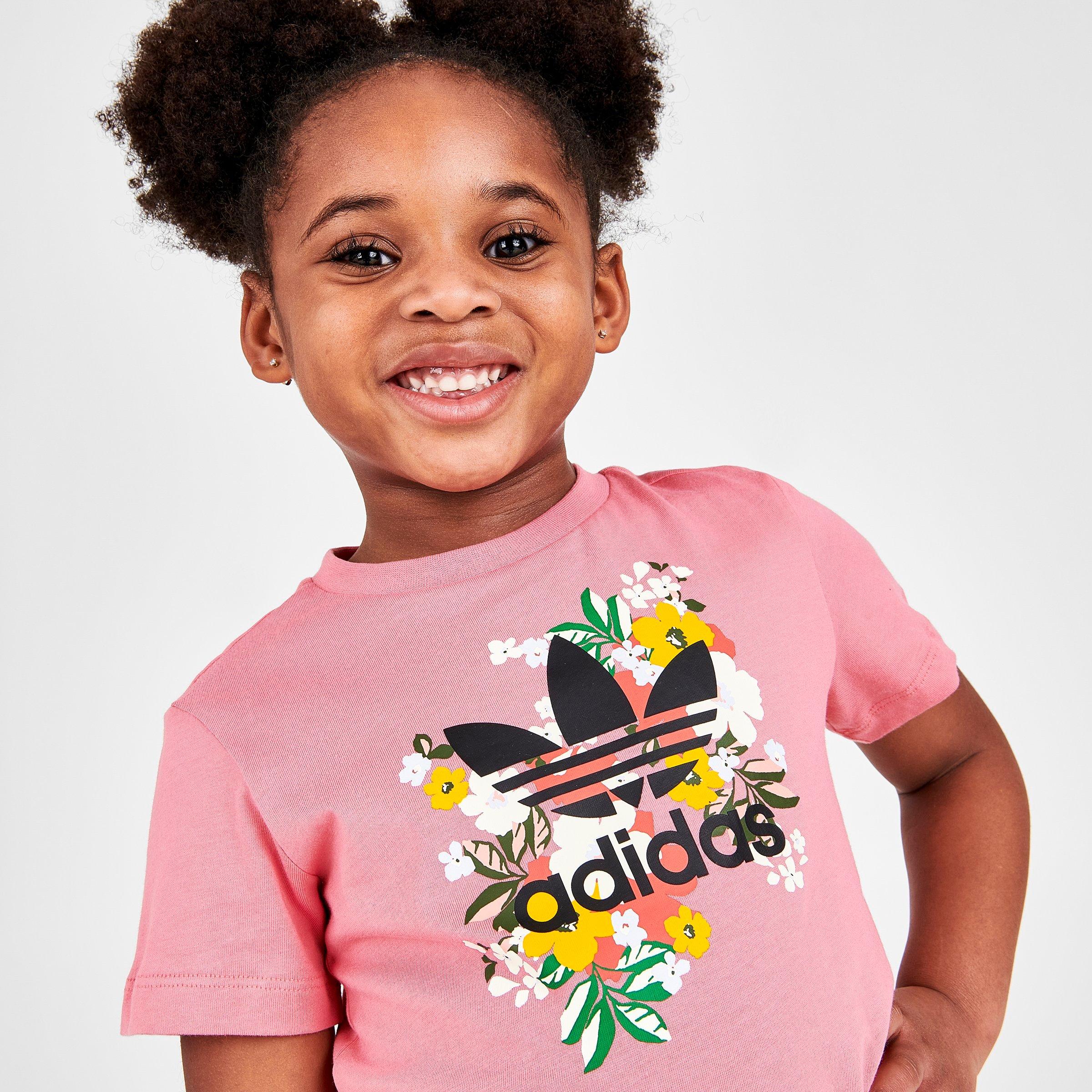 girls black adidas t shirt