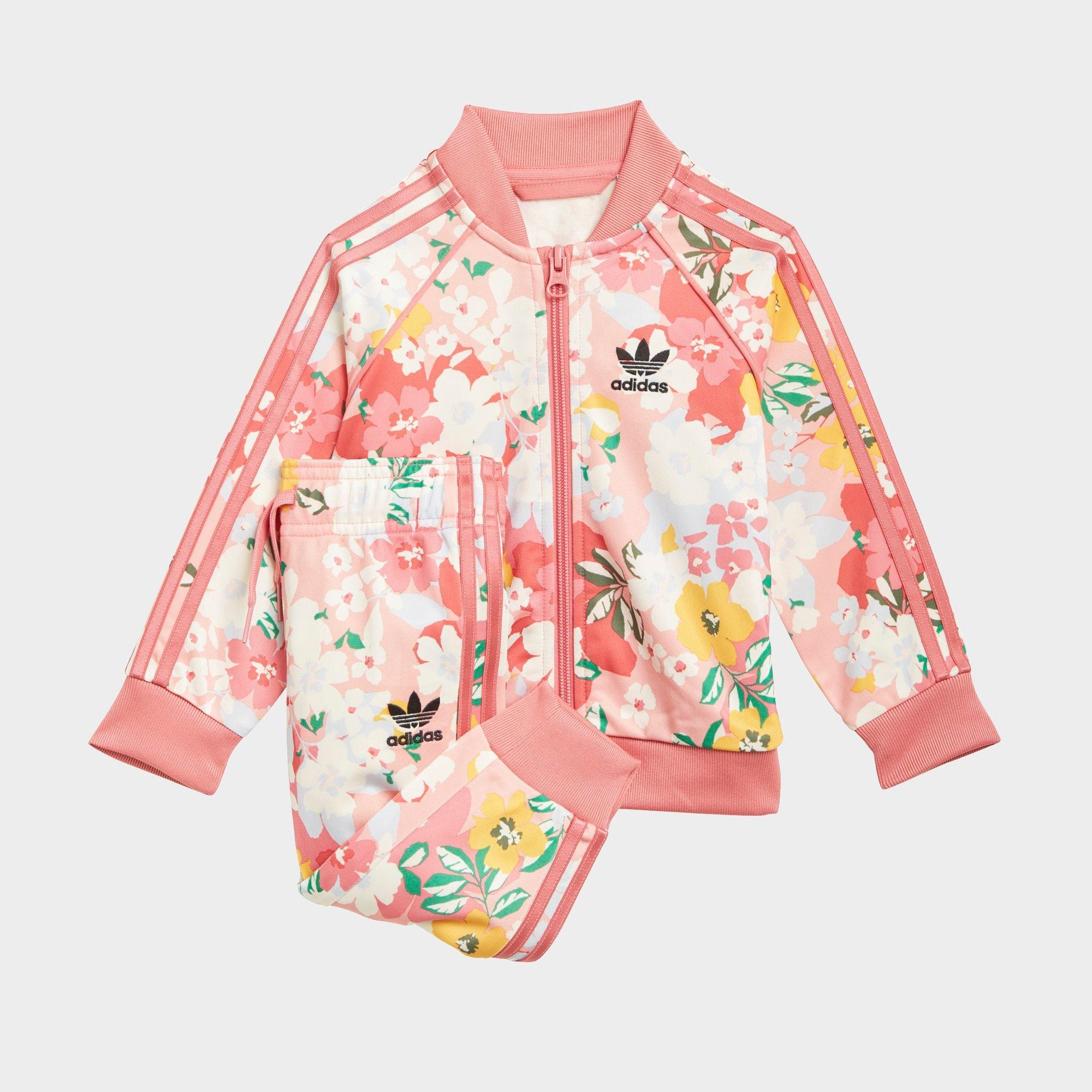 girls adidas floral tracksuit