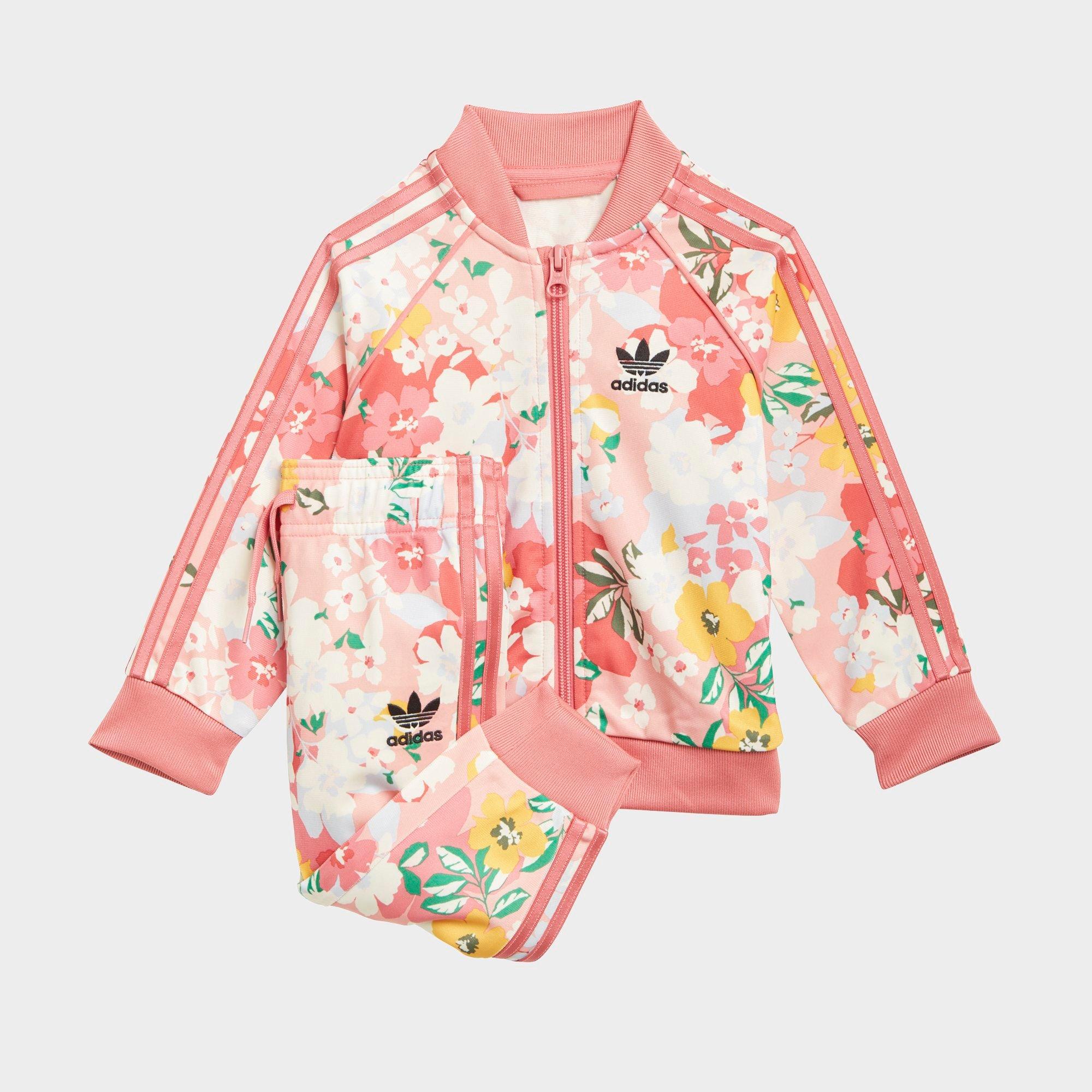 girls floral adidas tracksuit