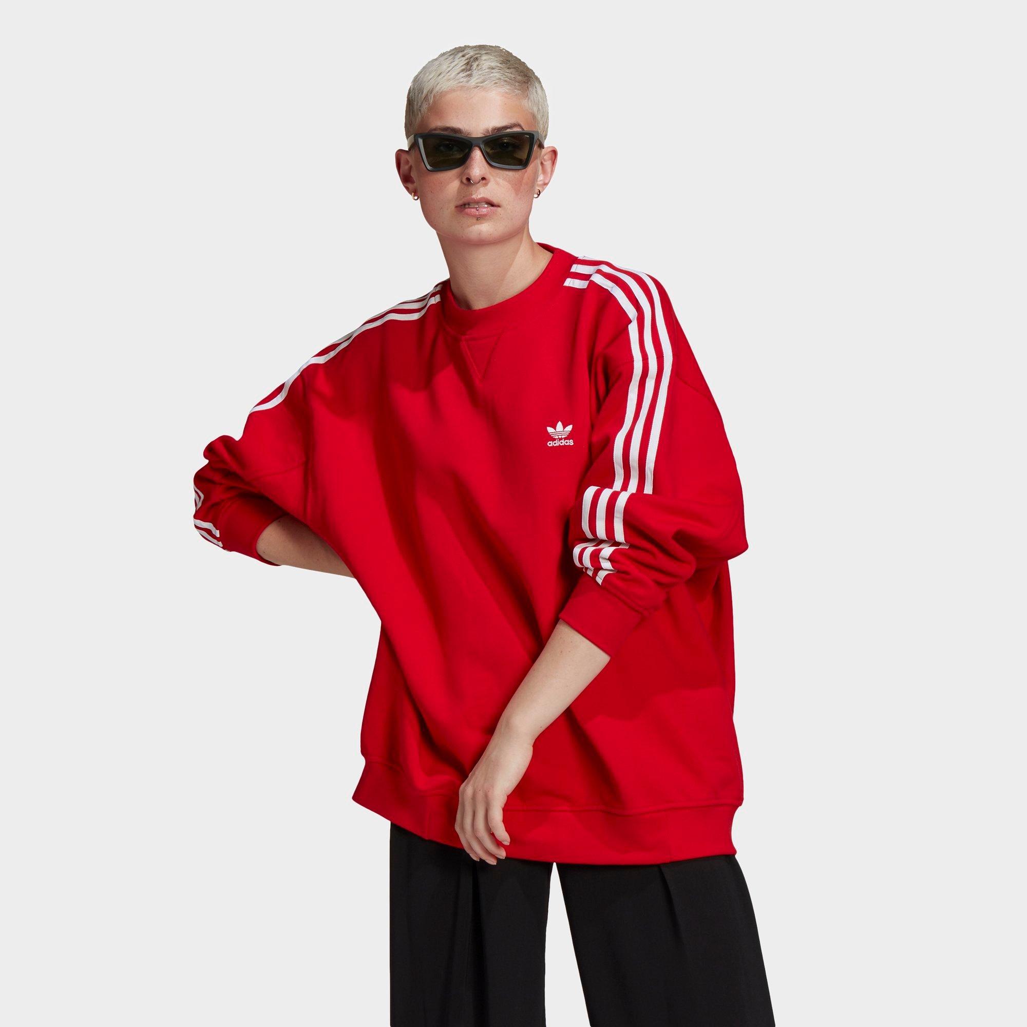 adidas originals 3 stripes crew sweatshirt