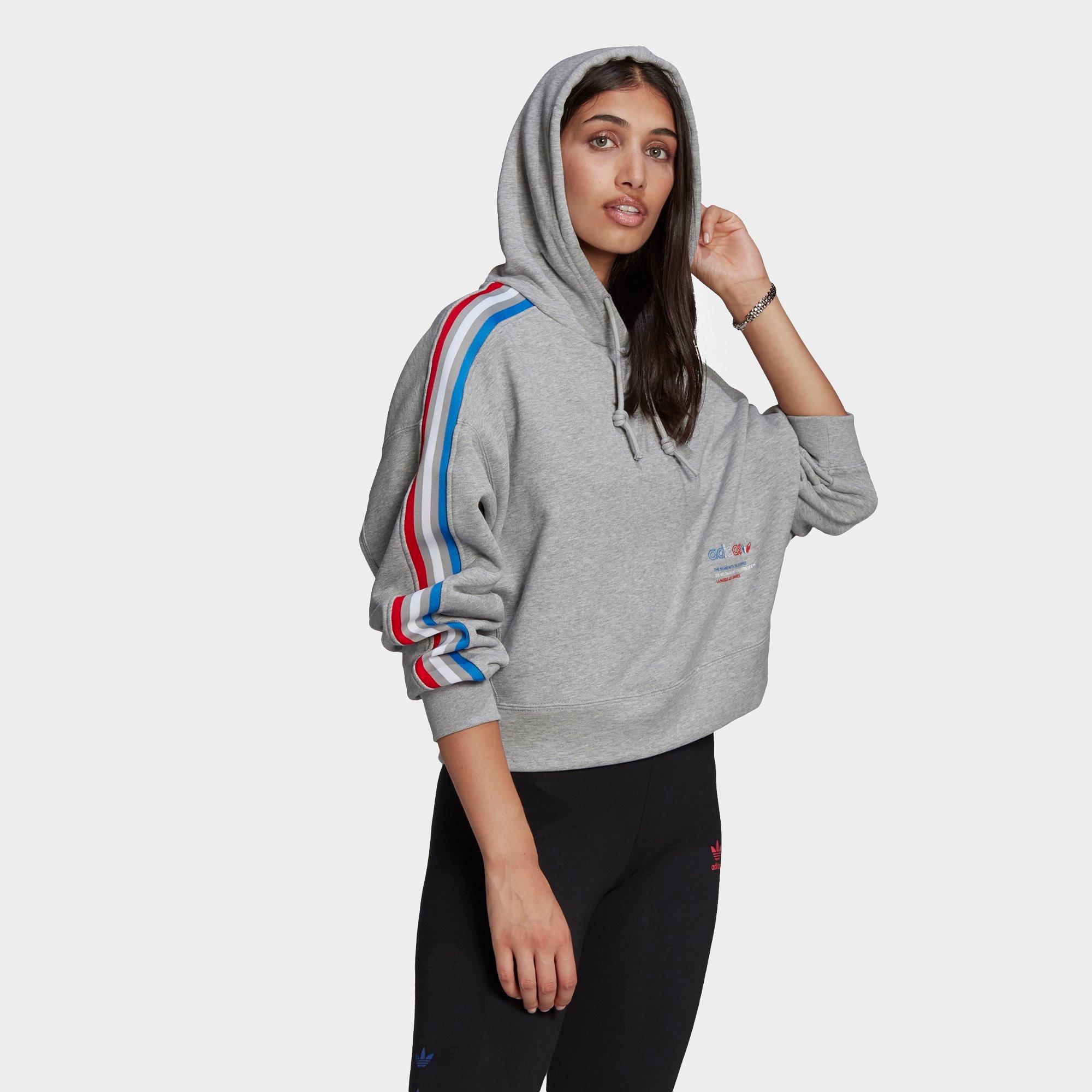 adidas originals grey hoodie womens