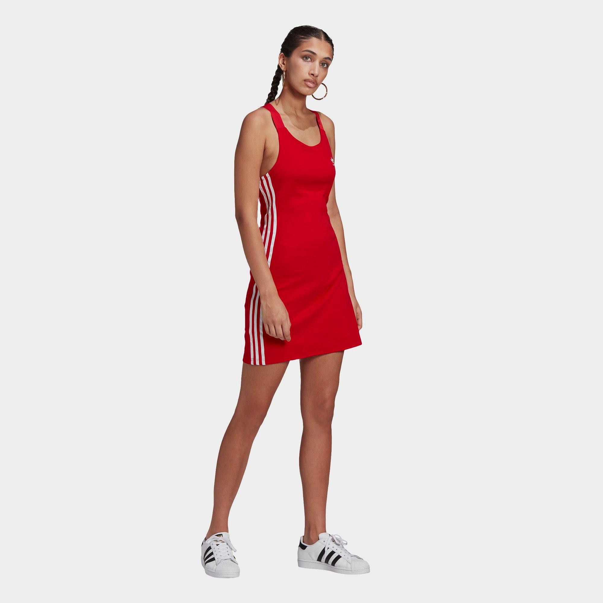 red adidas dress
