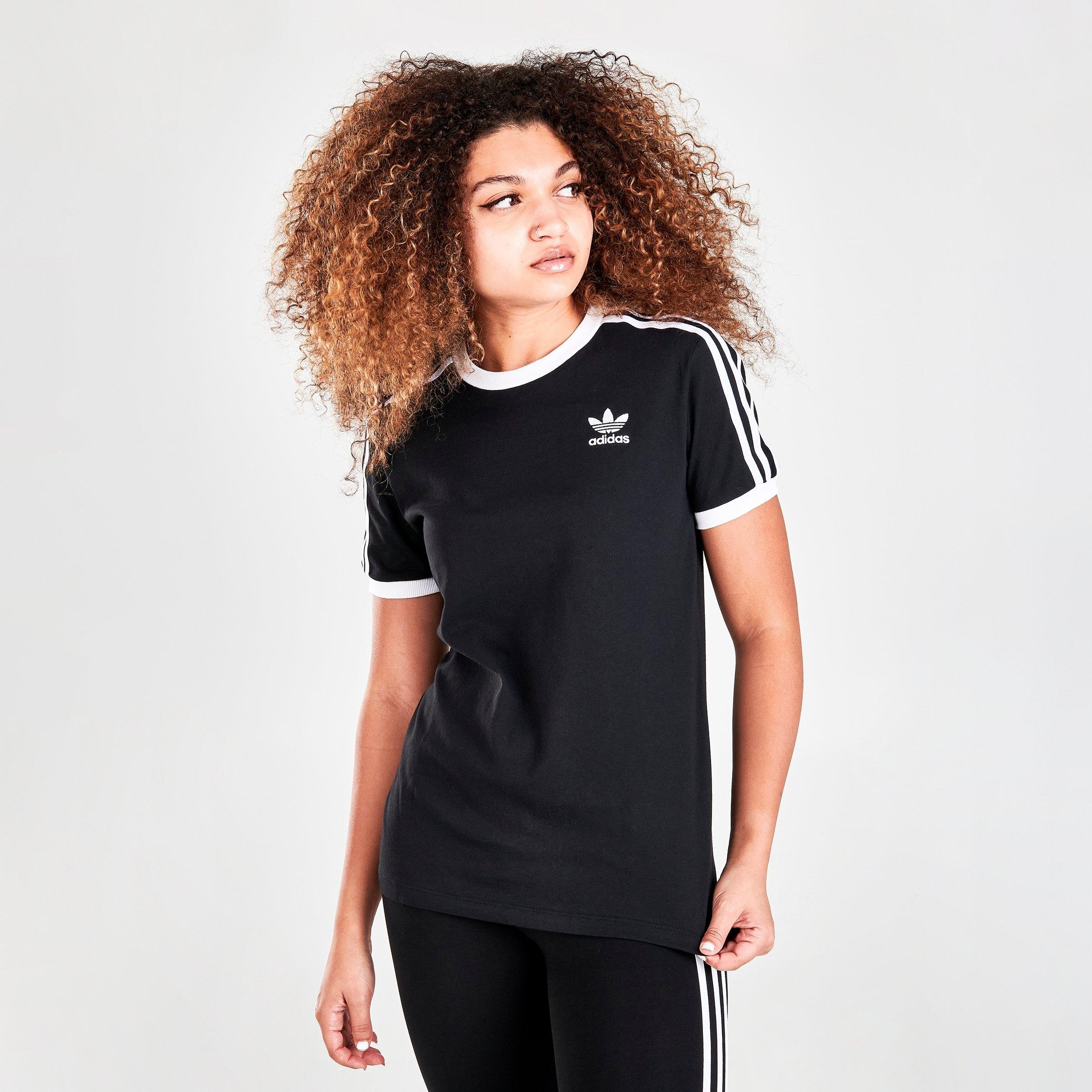 adidas 3 stripe ladies t shirt