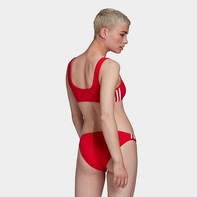 Back Left view of Women's adidas Originals Bikini Top in Scarlet Click to zoom