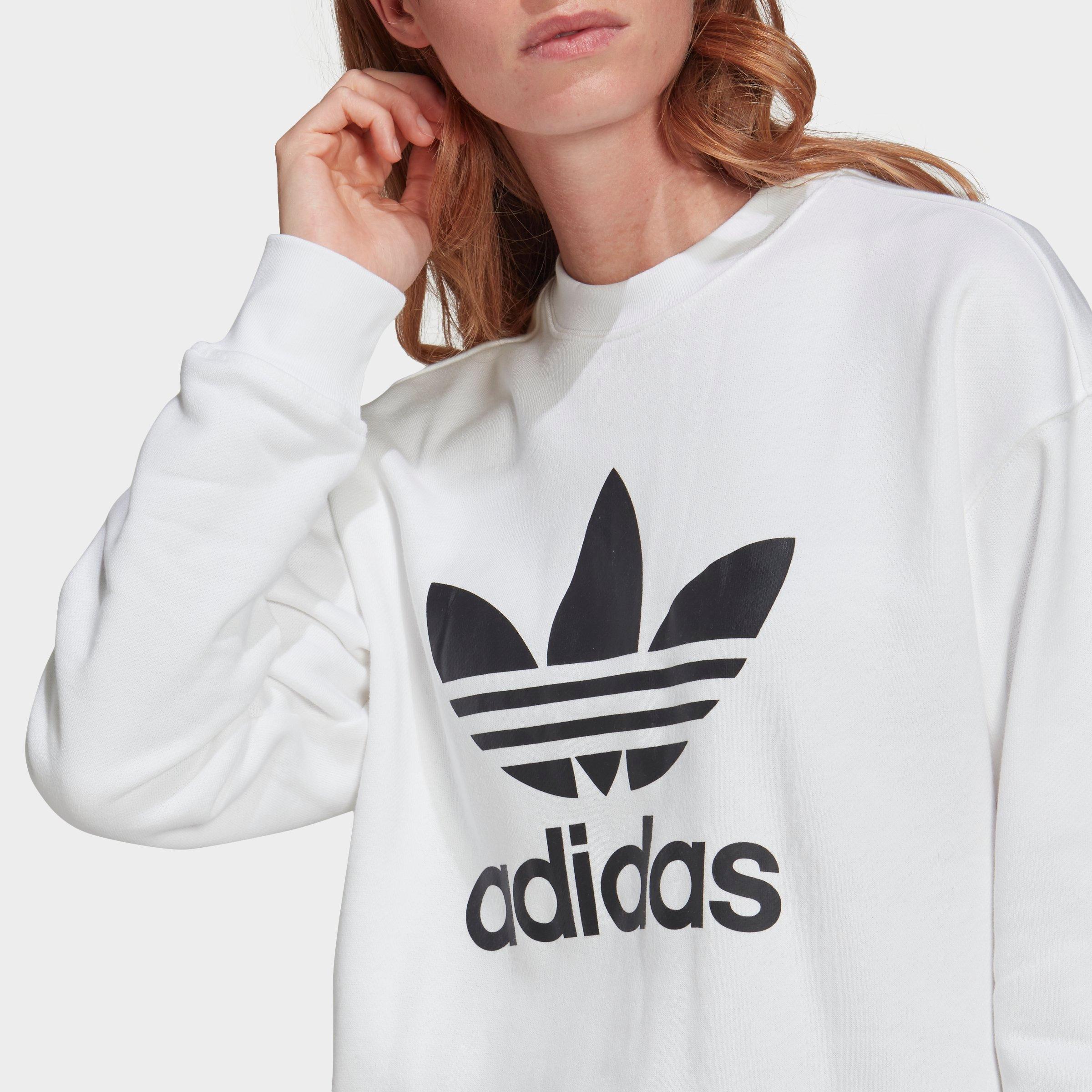 adidas originals trefoil infill crew sweatshirt