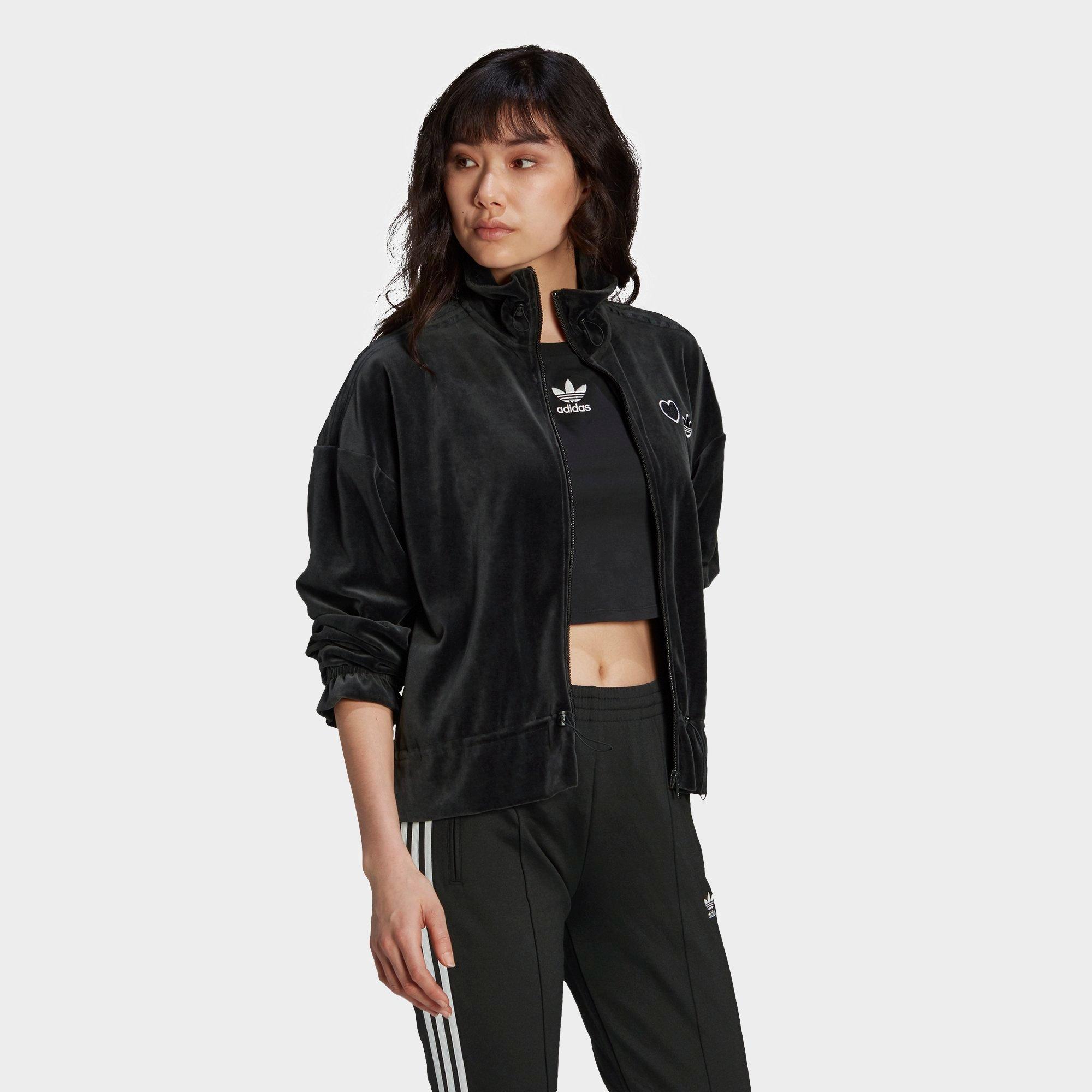 black adidas windbreaker womens