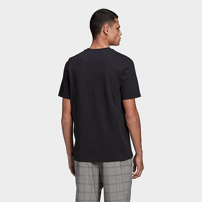 Back Left view of Men's adidas Originals Trefoil T-Shirt in Black/White Click to zoom