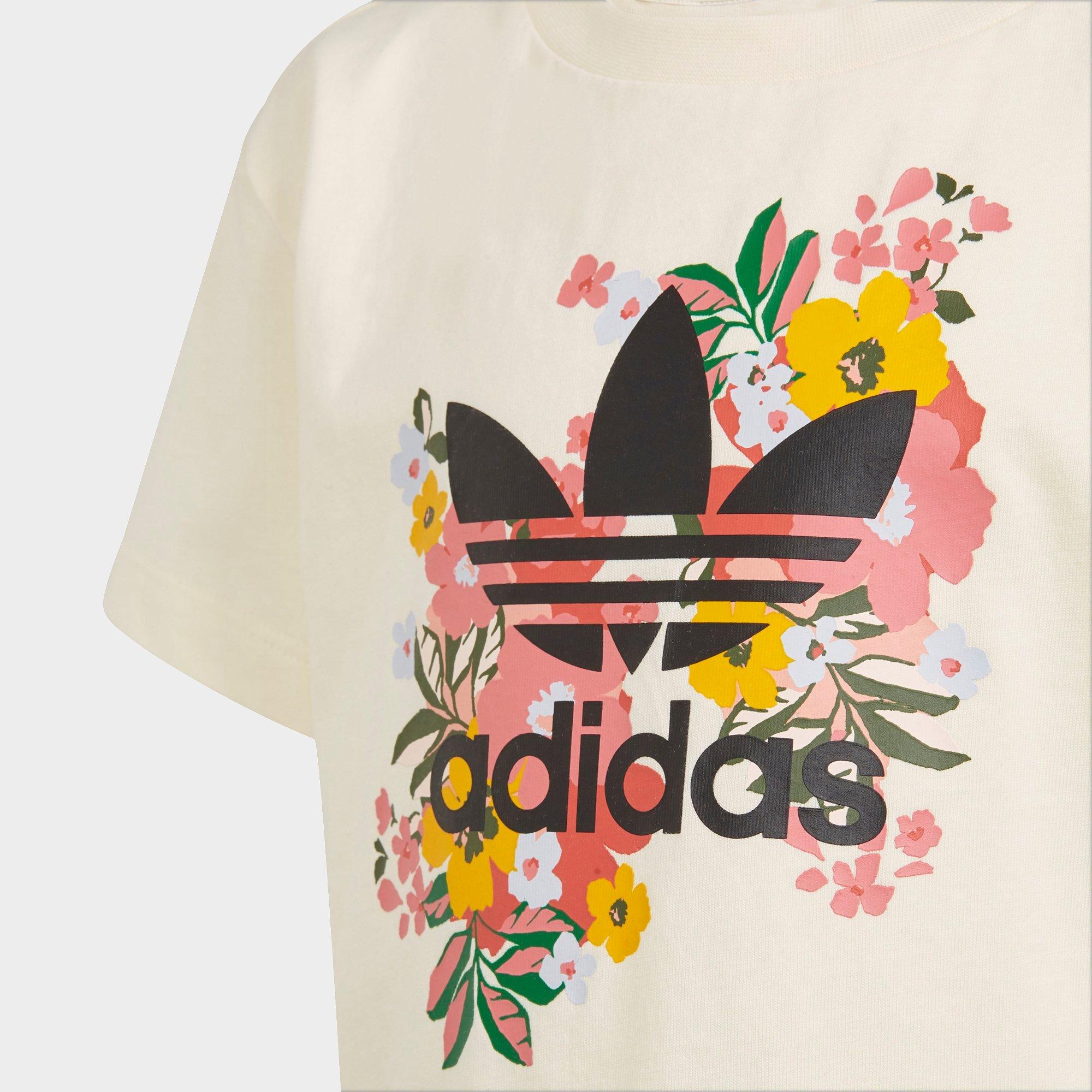 adidas floral shorts set