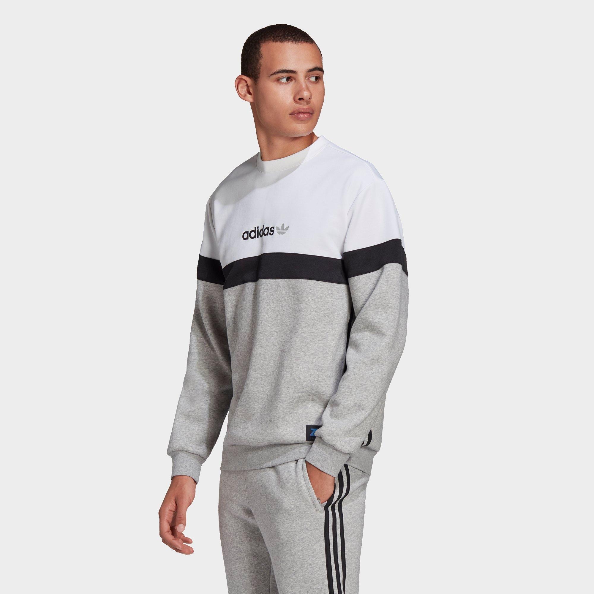 adidas originals linear fleece crew sweatshirt