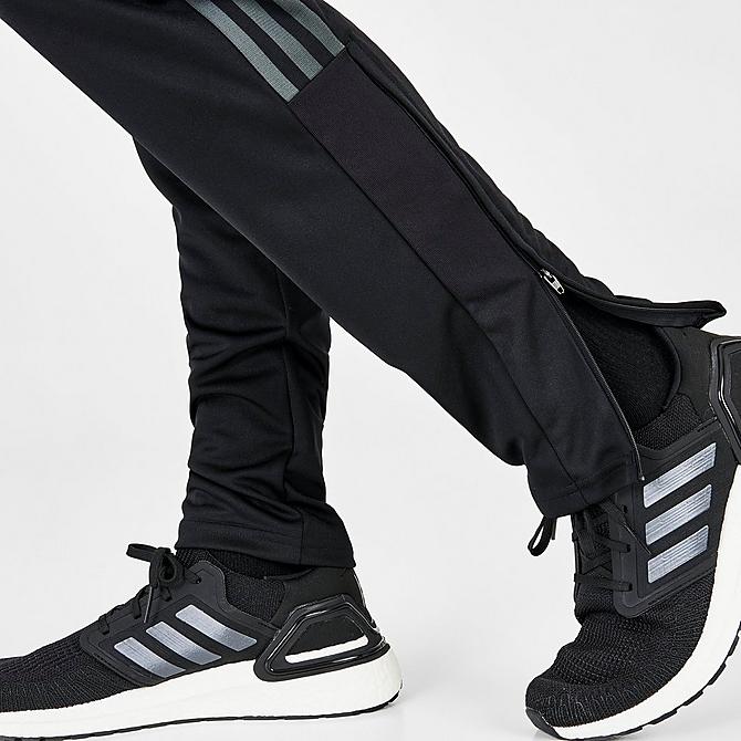 On Model 6 view of Men's adidas Tiro 21 Track Pants in Black/Solid Grey Click to zoom