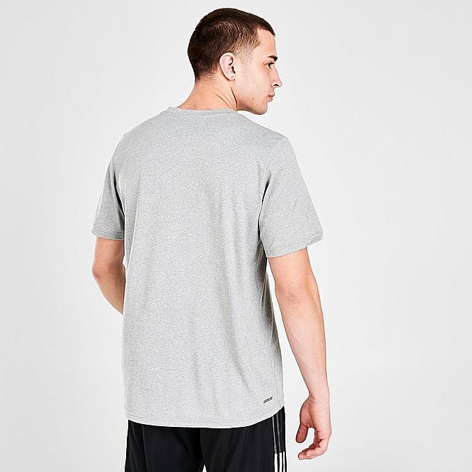 [angle] view of Men's adidas Minnesota United FC Pitch T-Shirt in Grey/Black Click to zoom