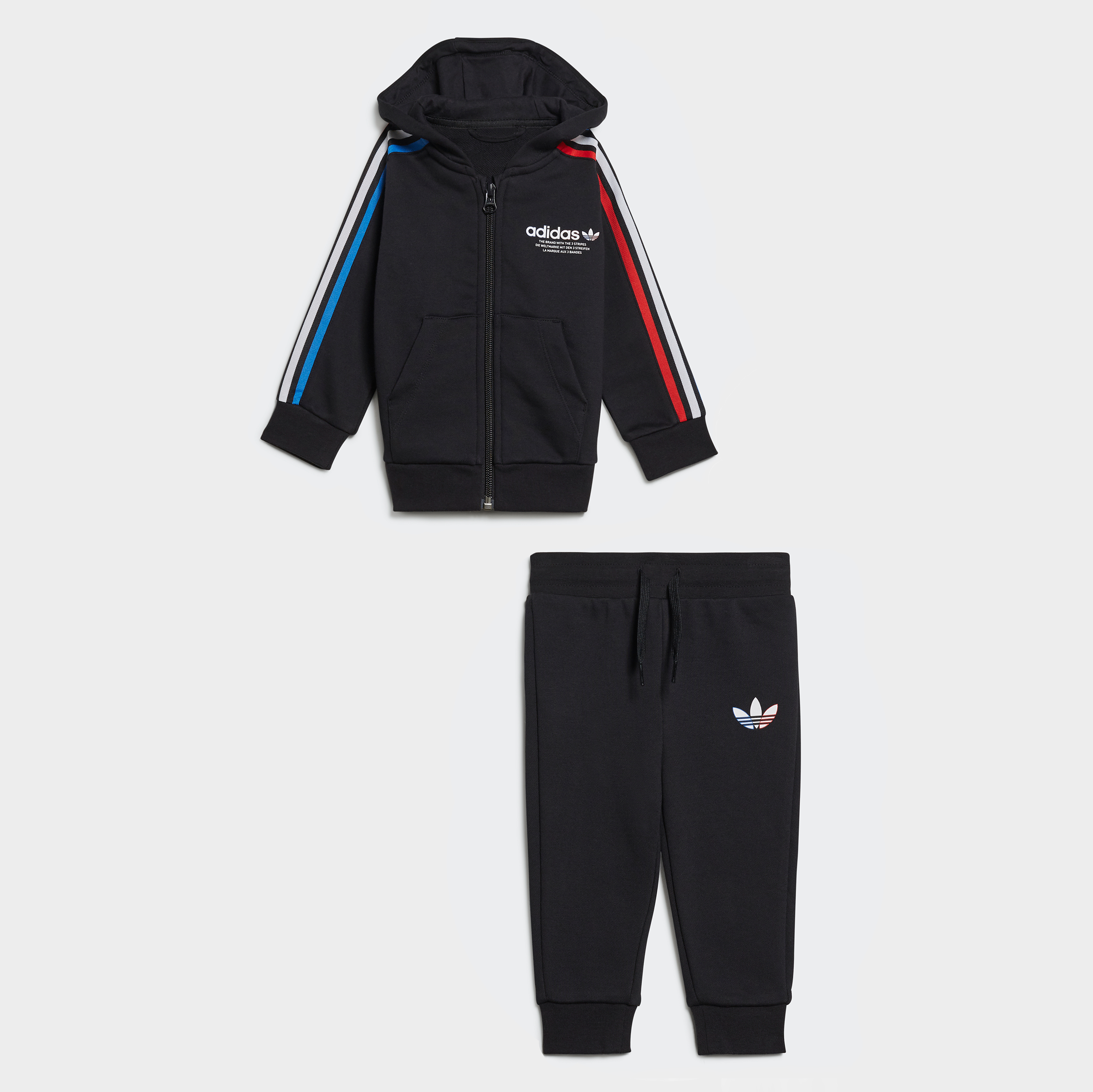 adidas logo hooded jogger set