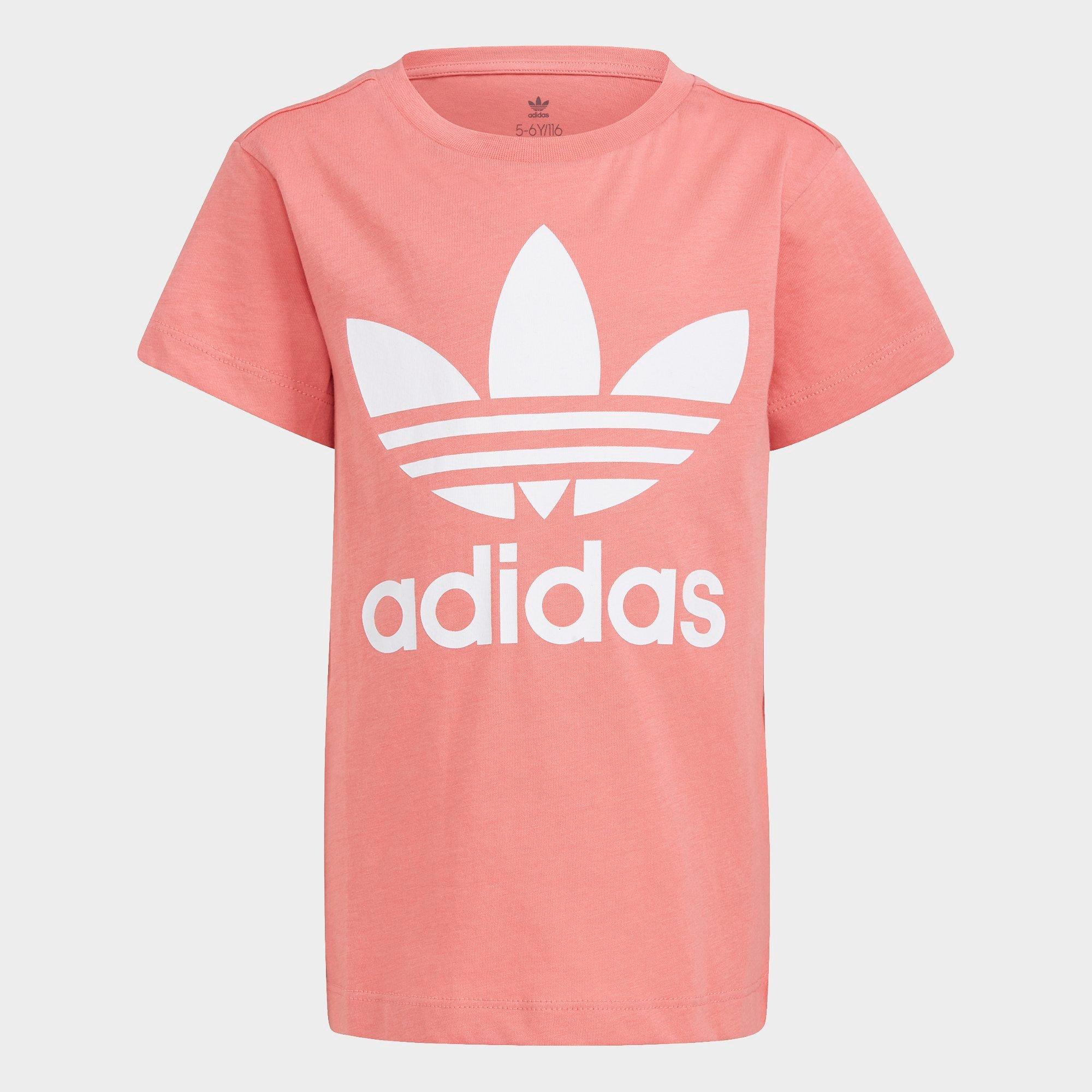 girls pink adidas t shirt