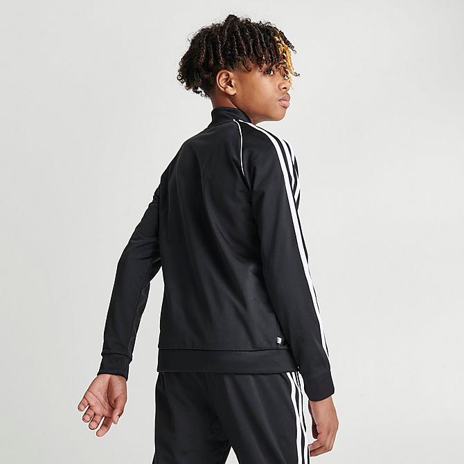 Back Right view of Kids' adidas Originals adicolor SST Track Jacket in Black/White Click to zoom