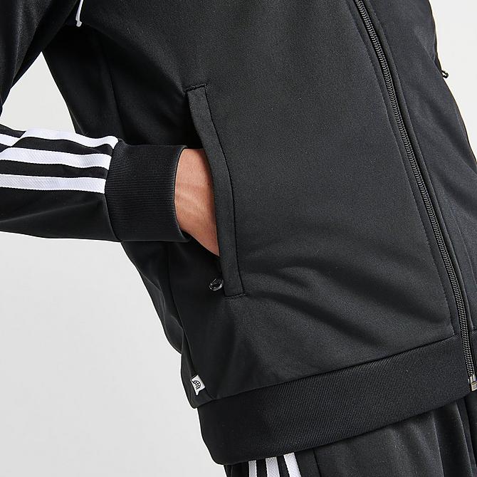 On Model 6 view of Kids' adidas Originals adicolor SST Track Jacket in Black/White Click to zoom