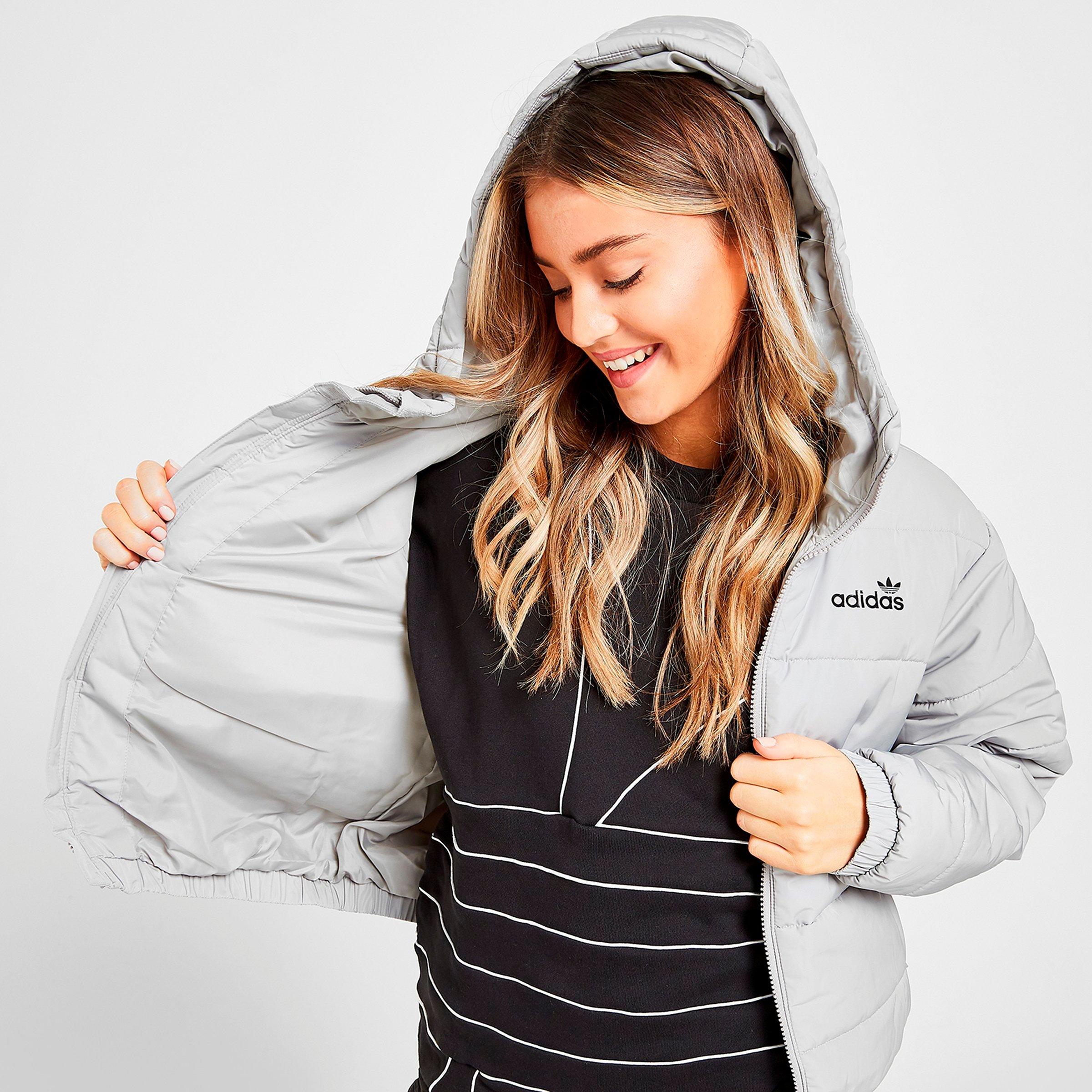 grey adidas puffer jacket