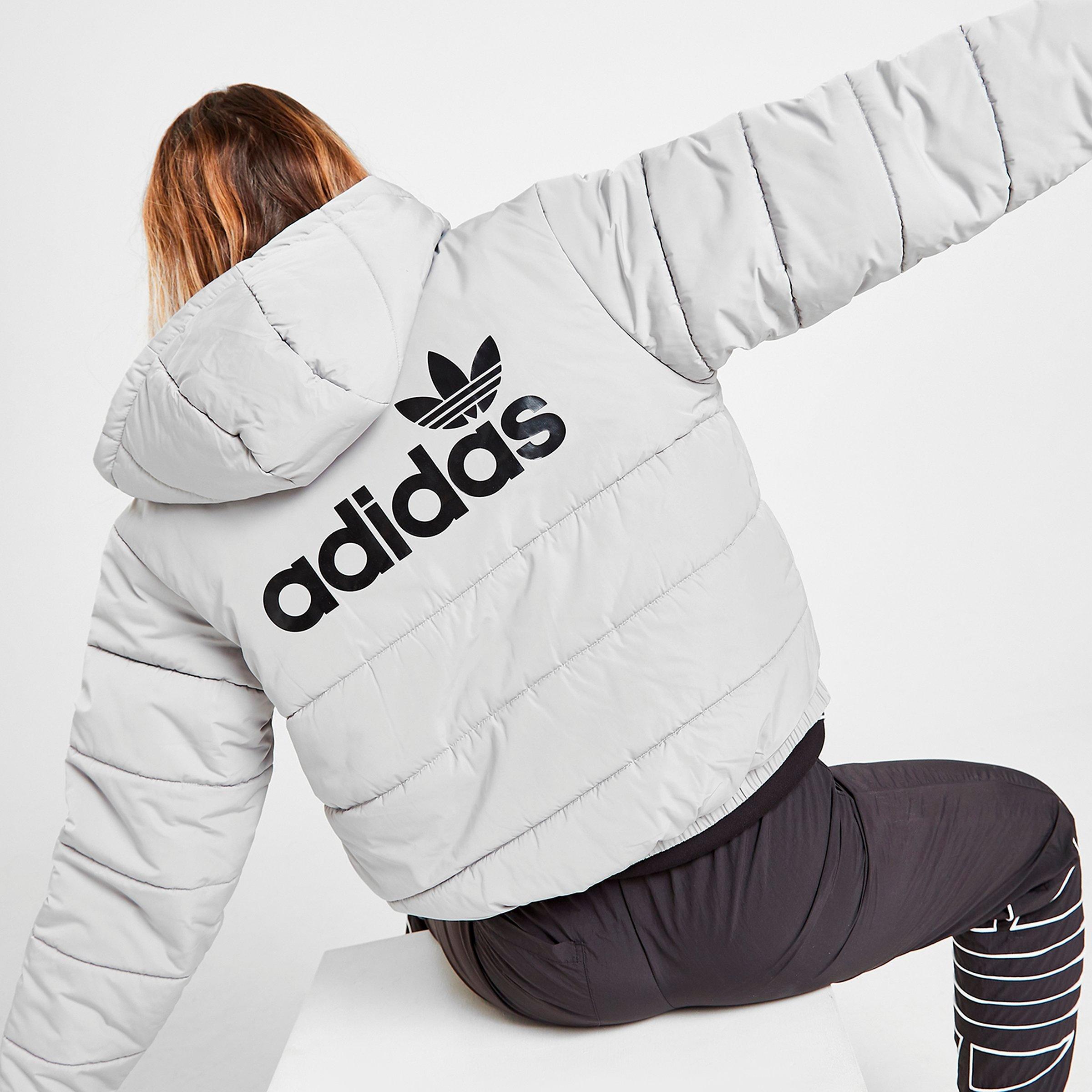 grey adidas puffer jacket