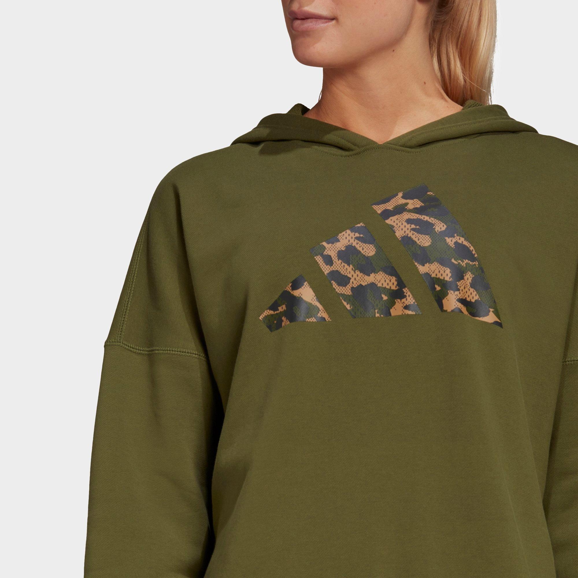 adidas originals all over print leopard overhead hoodie