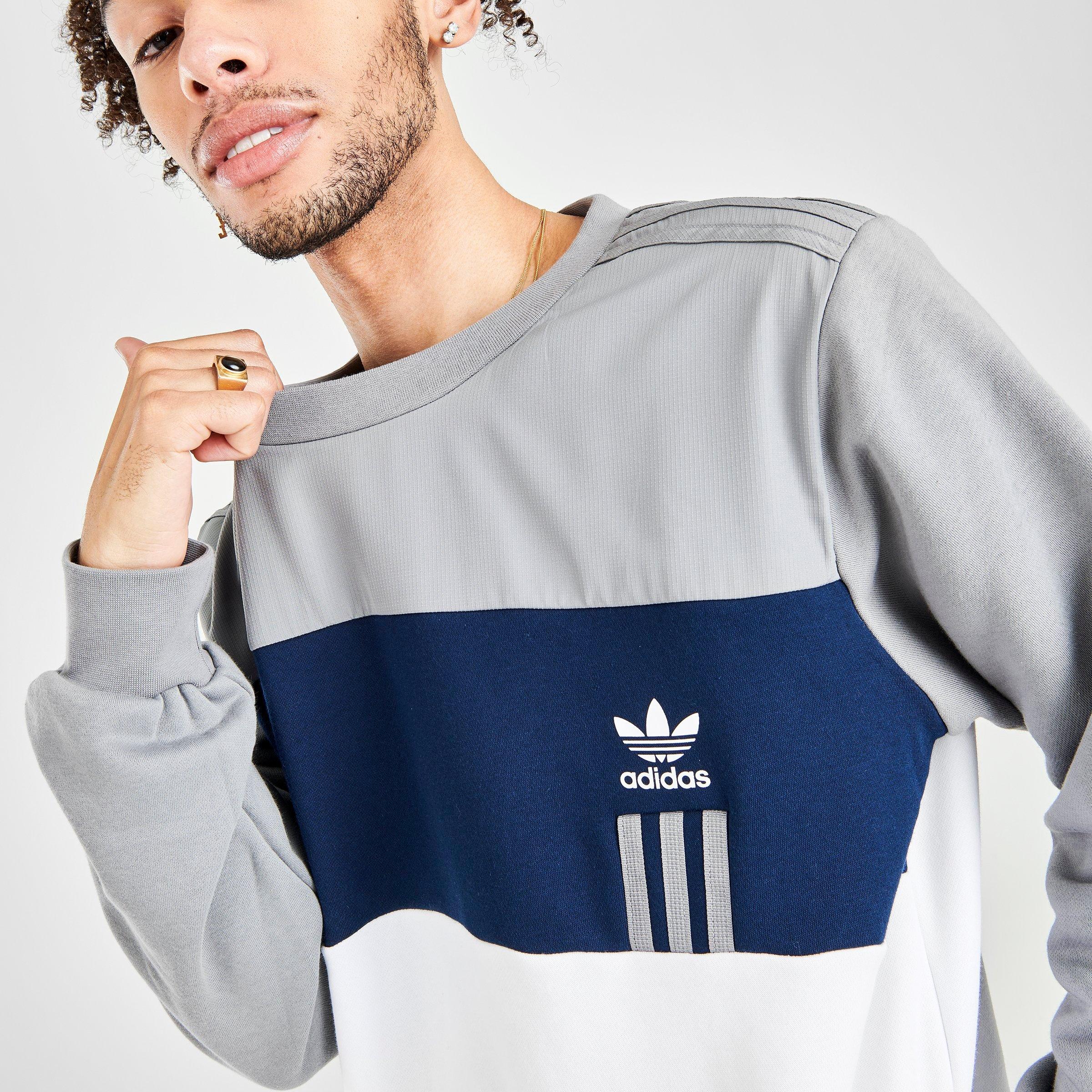gray adidas crew neck sweatshirt