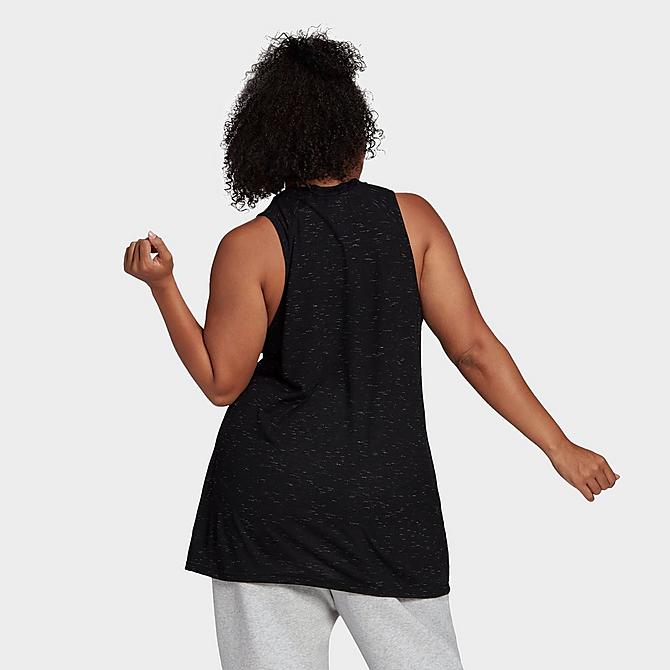Front Three Quarter view of Women's adidas Sportswear Winners 2.0 Tank (Plus Size) in Black Click to zoom